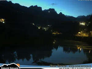 webcam  Lago di Soraga (1200 m), Moena (TN), webcam provincia di Trento