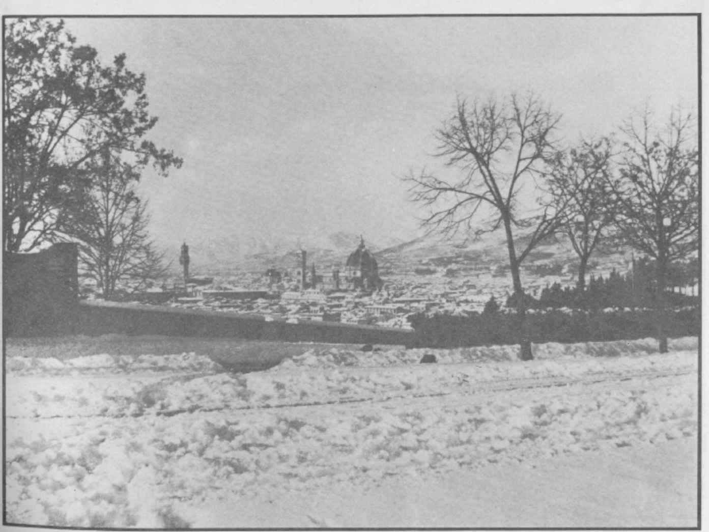neve a firenze nel 1915, vista dal Piazzale Michelangelo