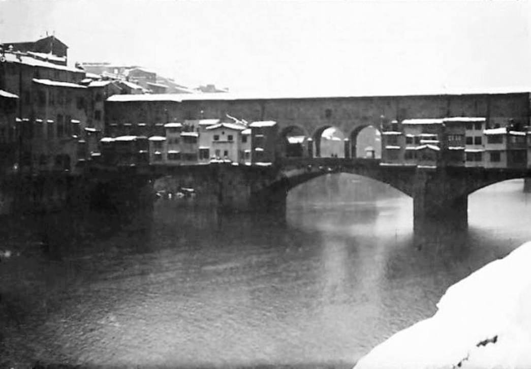 neve a firenze nel 1904, Ponte Vecchio