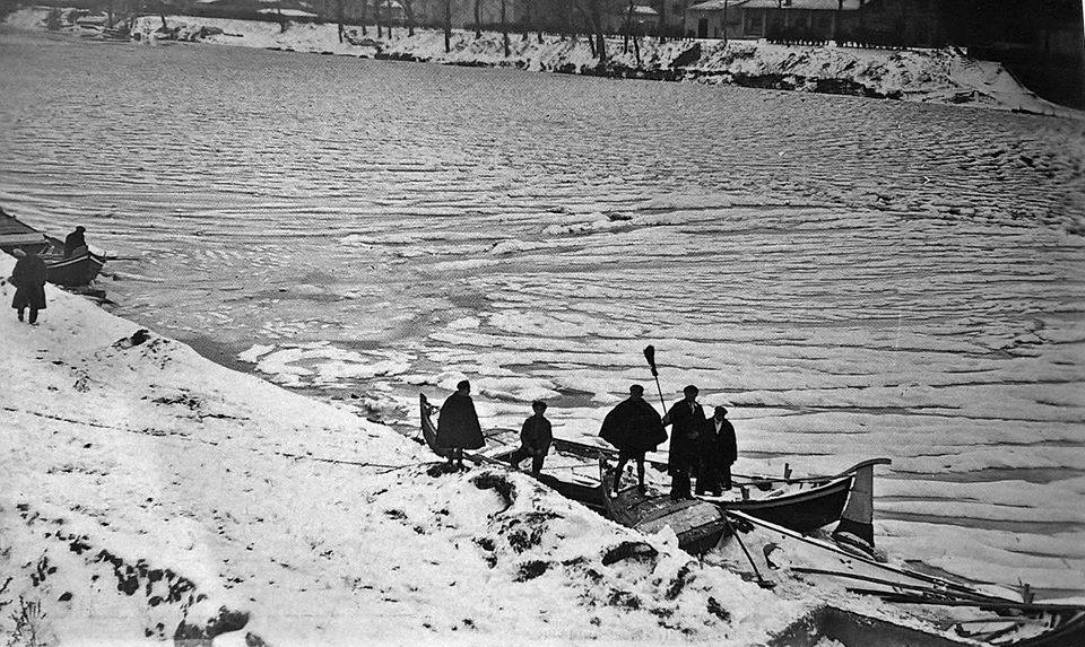 neve a firenze nel 1929, ponte Vecchio