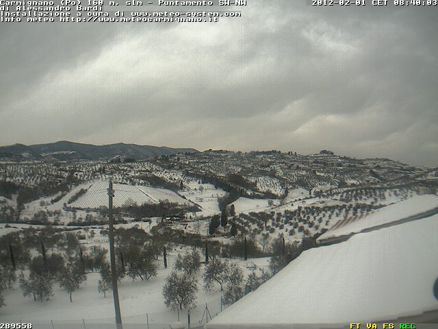 Webcam neve Carmignano, febbraio 2012