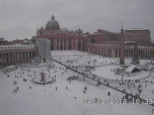 webcam roma con la neve,  febbraio 2012