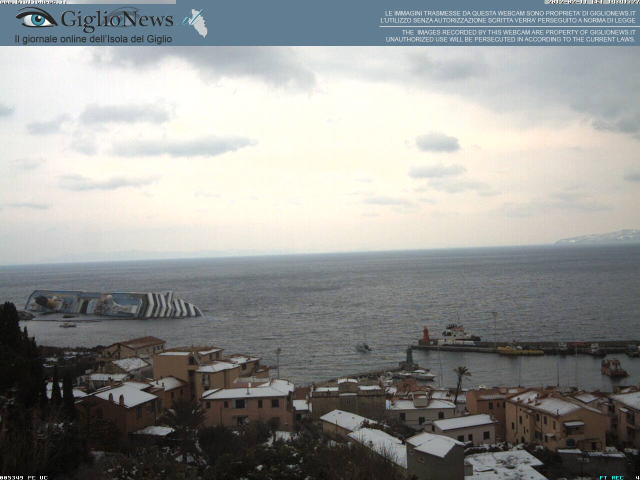 Webcam neve  Isola del Giglio, febbraio 2012