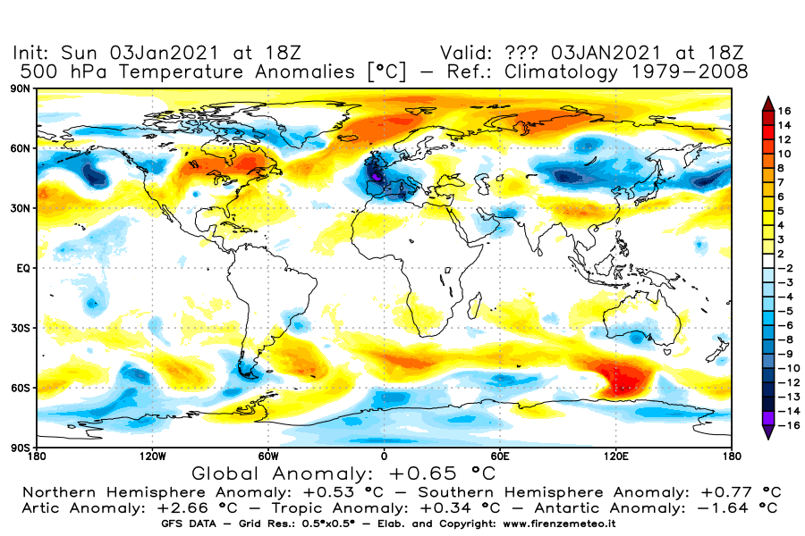 Mappa di analisi GFS - Anomalia Temperatura [°C] a 500 hPa in World
							del 03/01/2021 18 <!--googleoff: index-->UTC<!--googleon: index-->