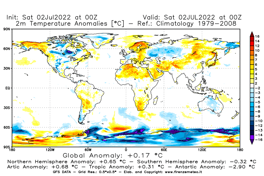GFS analysi map - Temperature Anomalies [°C] at 2 m in World
									on 02/07/2022 00 <!--googleoff: index-->UTC<!--googleon: index-->