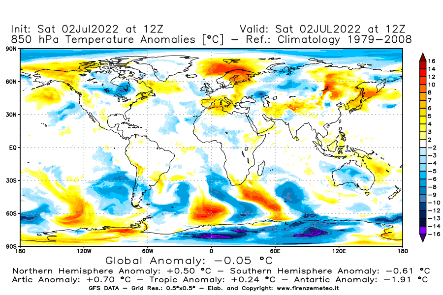 GFS analysi map - Temperature Anomalies [°C] at 850 hPa in World
									on 02/07/2022 12 <!--googleoff: index-->UTC<!--googleon: index-->