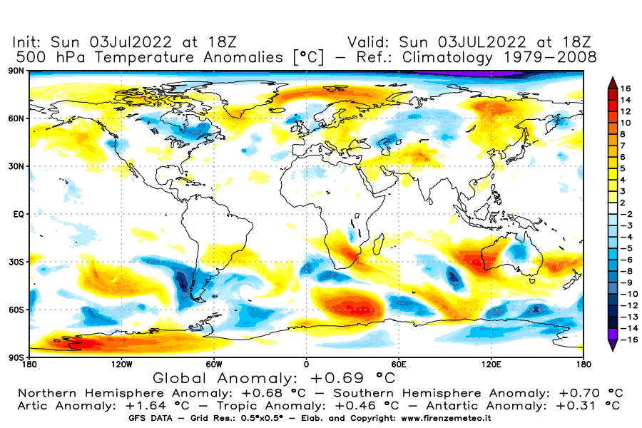 Mappa di analisi GFS - Anomalia Temperatura [°C] a 500 hPa in World
							del 03/07/2022 18 <!--googleoff: index-->UTC<!--googleon: index-->