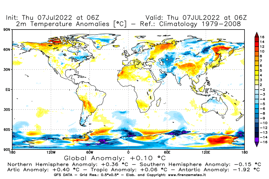 GFS analysi map - Temperature Anomalies [°C] at 2 m in World
									on 07/07/2022 06 <!--googleoff: index-->UTC<!--googleon: index-->