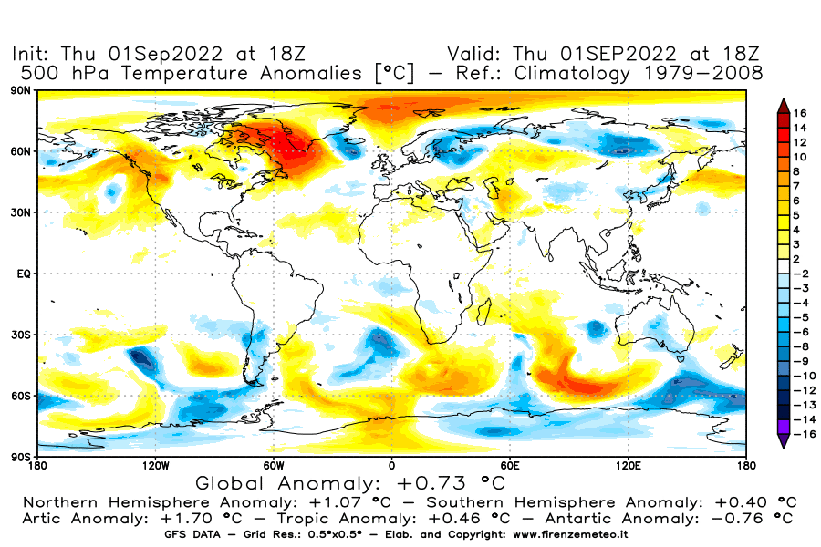 GFS analysi map - Temperature Anomalies [°C] at 500 hPa in World
									on 01/09/2022 18 <!--googleoff: index-->UTC<!--googleon: index-->
