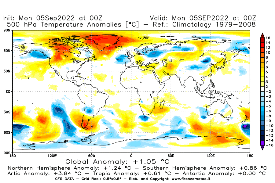 Mappa di analisi GFS - Anomalia Temperatura [°C] a 500 hPa in World
							del 05/09/2022 00 <!--googleoff: index-->UTC<!--googleon: index-->