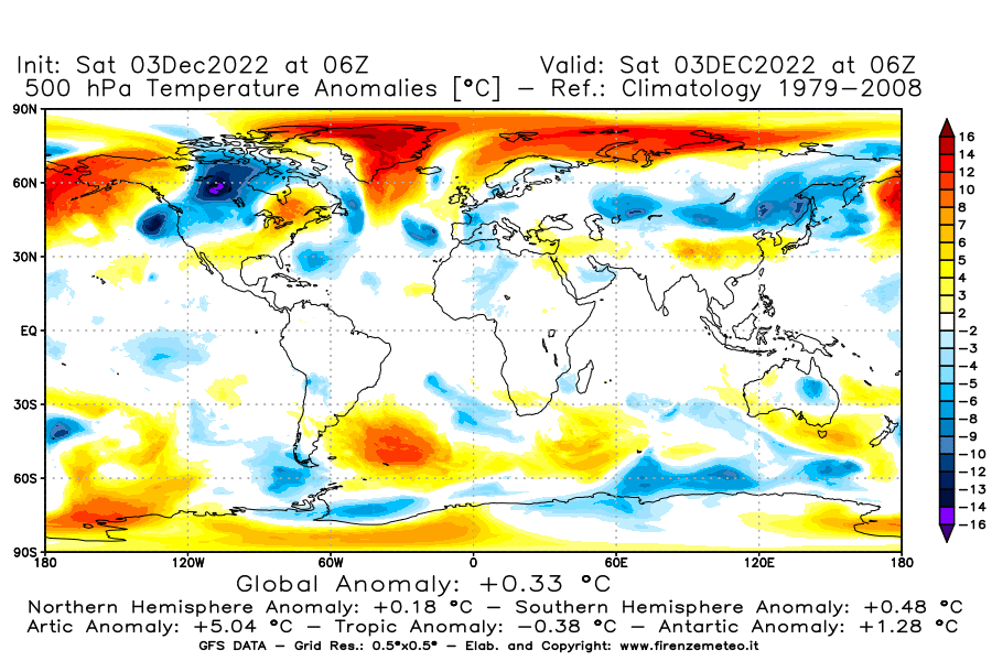 Mappa di analisi GFS - Anomalia Temperatura [°C] a 500 hPa in World
							del 03/12/2022 06 <!--googleoff: index-->UTC<!--googleon: index-->