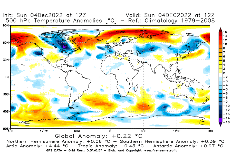 Mappa di analisi GFS - Anomalia Temperatura [°C] a 500 hPa in World
							del 04/12/2022 12 <!--googleoff: index-->UTC<!--googleon: index-->