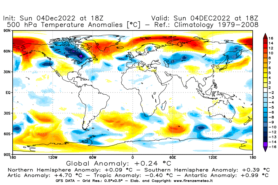 Mappa di analisi GFS - Anomalia Temperatura [°C] a 500 hPa in World
							del 04/12/2022 18 <!--googleoff: index-->UTC<!--googleon: index-->