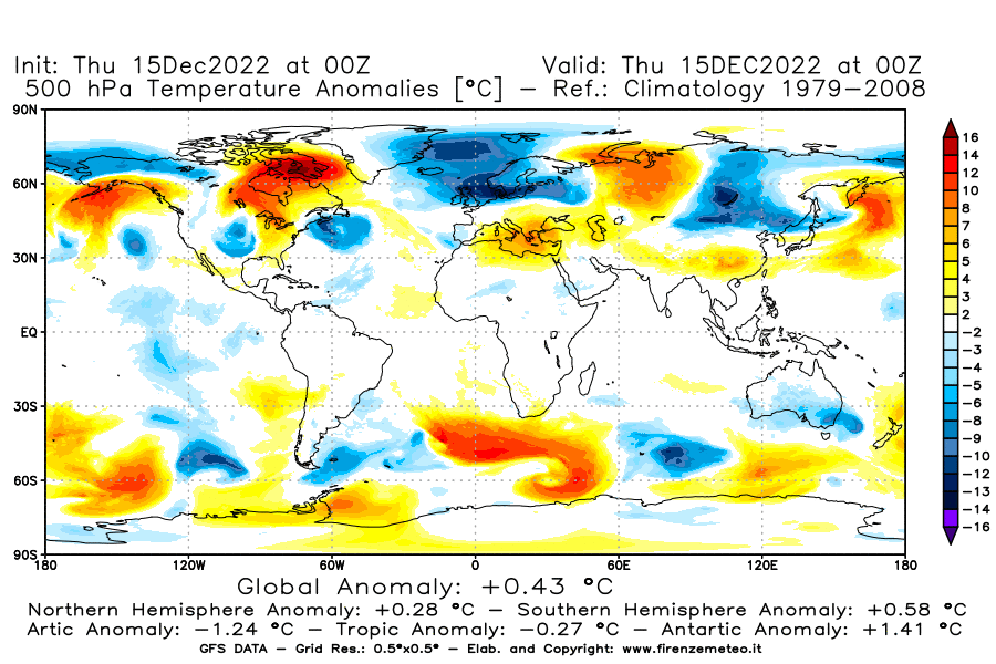 Mappa di analisi GFS - Anomalia Temperatura [°C] a 500 hPa in World
							del 15/12/2022 00 <!--googleoff: index-->UTC<!--googleon: index-->