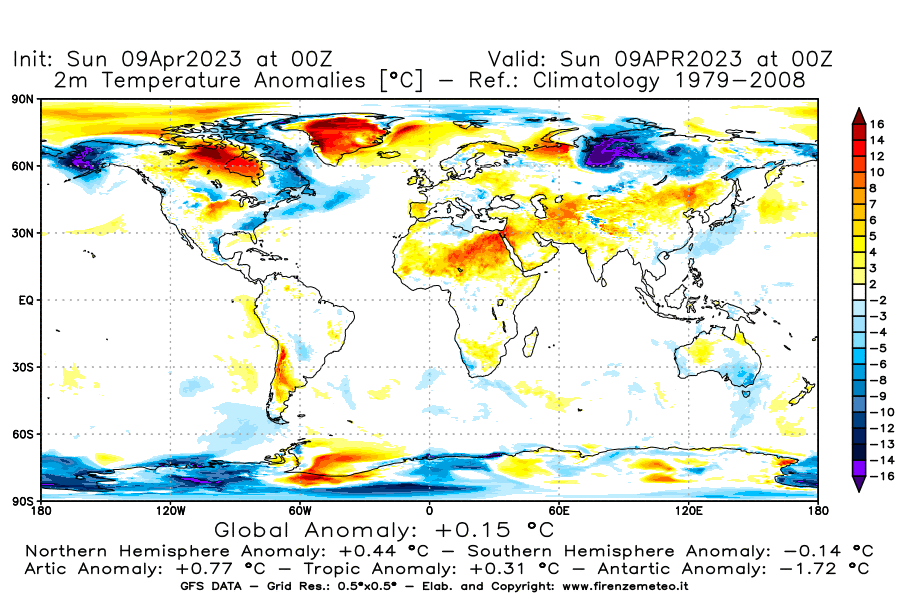 GFS analysi map - Temperature Anomalies [°C] at 2 m in World
									on 09/04/2023 00 <!--googleoff: index-->UTC<!--googleon: index-->