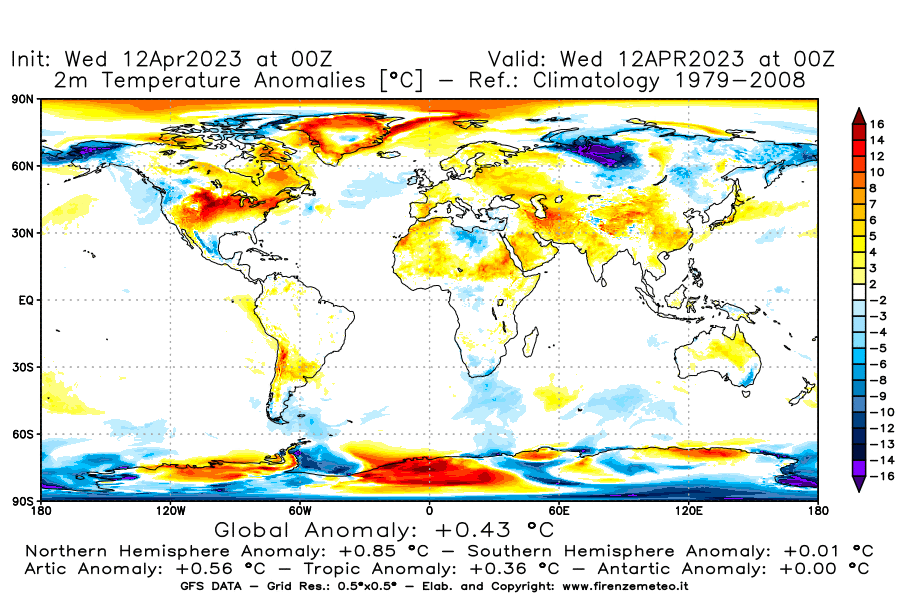 GFS analysi map - Temperature Anomalies [°C] at 2 m in World
									on 12/04/2023 00 <!--googleoff: index-->UTC<!--googleon: index-->