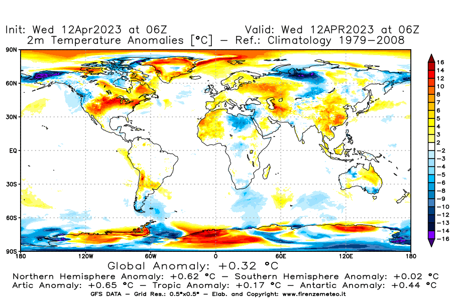 GFS analysi map - Temperature Anomalies [°C] at 2 m in World
									on 12/04/2023 06 <!--googleoff: index-->UTC<!--googleon: index-->