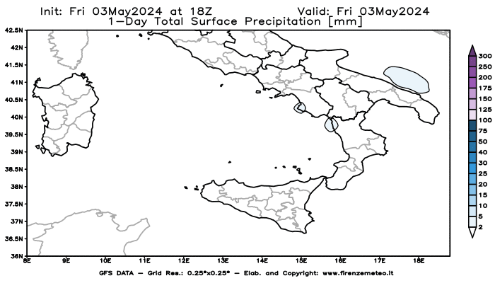 Previsioni pioggia per Napoli