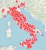 earthquakes time series in Italy with magnitude grater then 5