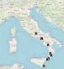 earthquakes time series in Italy: top 10