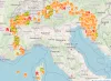 serie storica terremoti nazioni confinanti italia