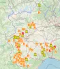 earthquakes time series Piedmont
