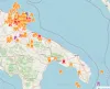 Serie storica terremoti Puglia