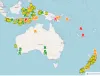 Real-time earthquakes Oceania