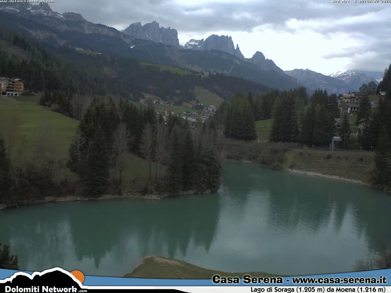 webcam Lago di Soraga,  webcam comune di Moena, webcam provincia di Trento, 
                                            webcam Trentino-Alto Adige, webcam alpi