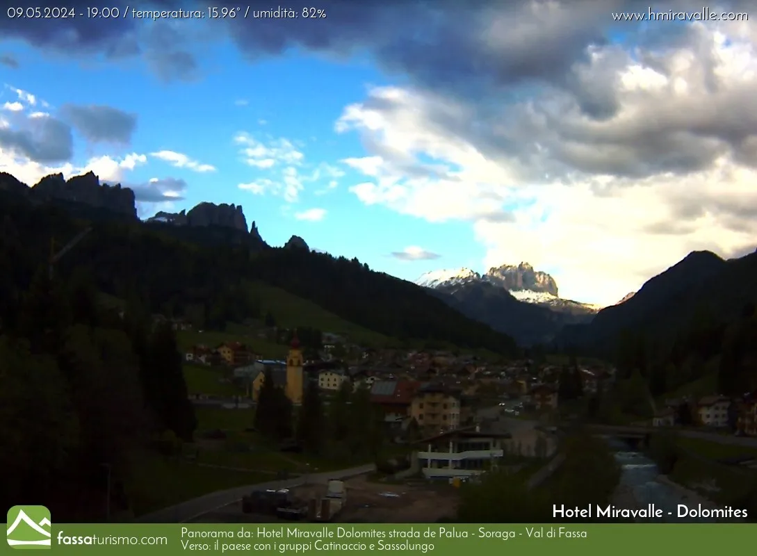 webcam Soraga di Fassa, Val di Fassa,  webcam provincia di Trento, 
                                            webcam Trentino-Alto Adige, webcam alpi