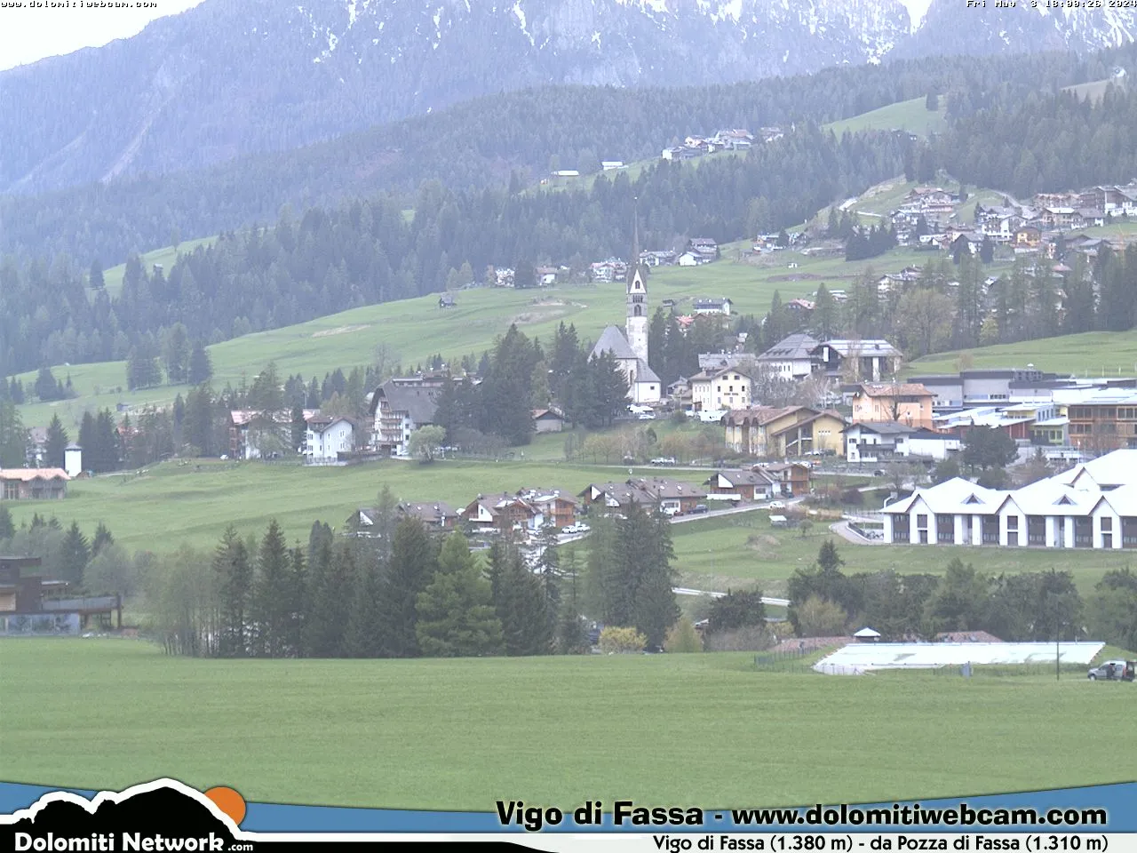 webcam Vigo di Fassa, nel comune di San Giovanni di Fassa, webcam provincia di Trento, 
                                            webcam Trentino-Alto Adige, webcam alpi