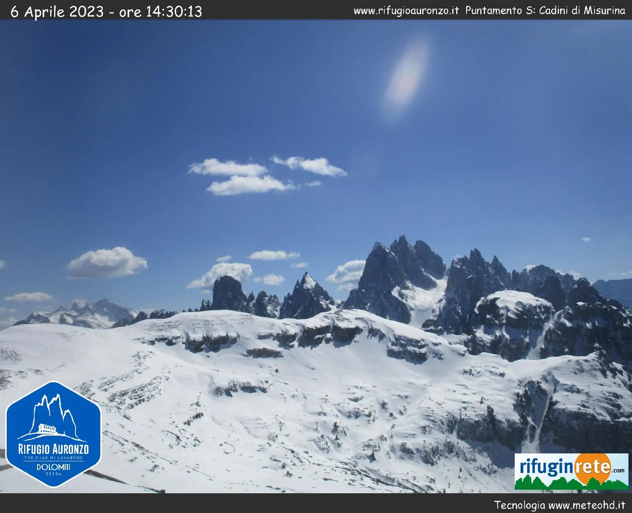 webcam Rifugio Auronzo, webcam Auronzo di Cadore, webcam provincia di Belluno, 
                                            webcam Veneto, webcam alpi